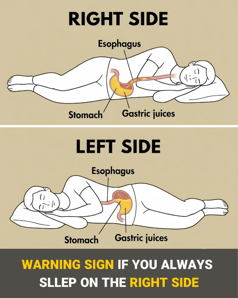 What risks do you run when you sleep on your right side?