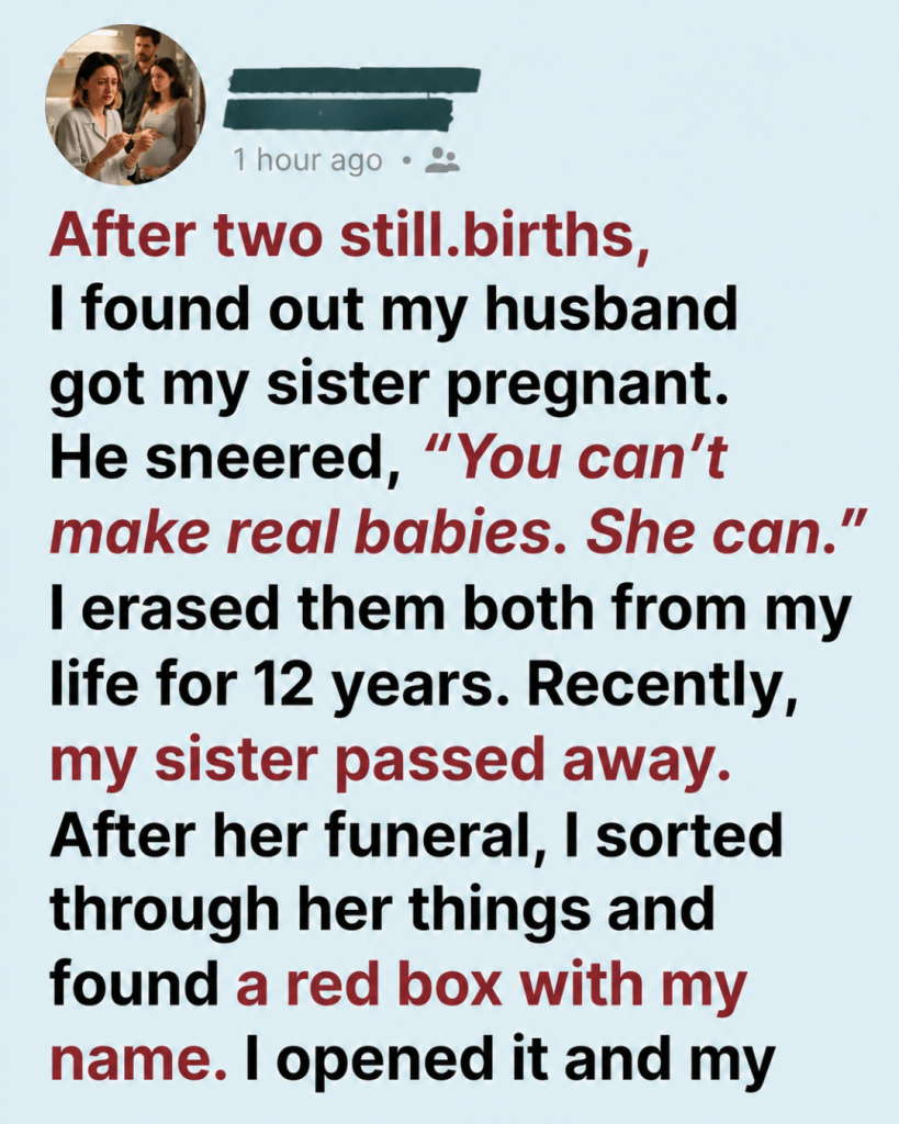 “You Can’t Make Real Babies. She Can.” — My Husband Chose My Sister, But the Truth Destroyed Us All