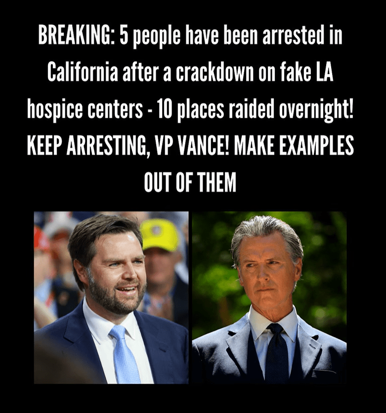 California Crackdown Targets Alleged Fake Hospice Centers